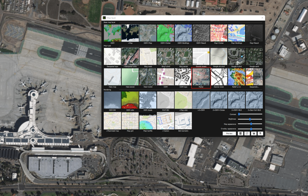 Map data from Maxar