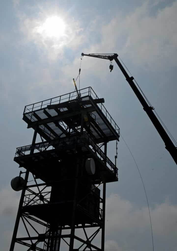 Port of London radar on River Thames, London