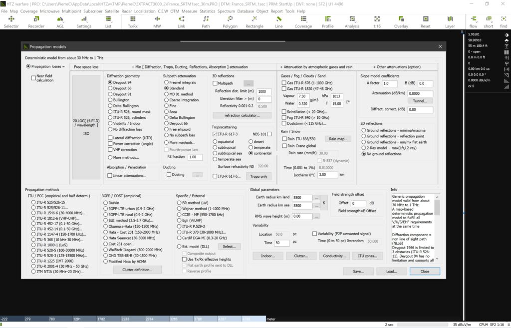 ITU-R 617-5 propagation model